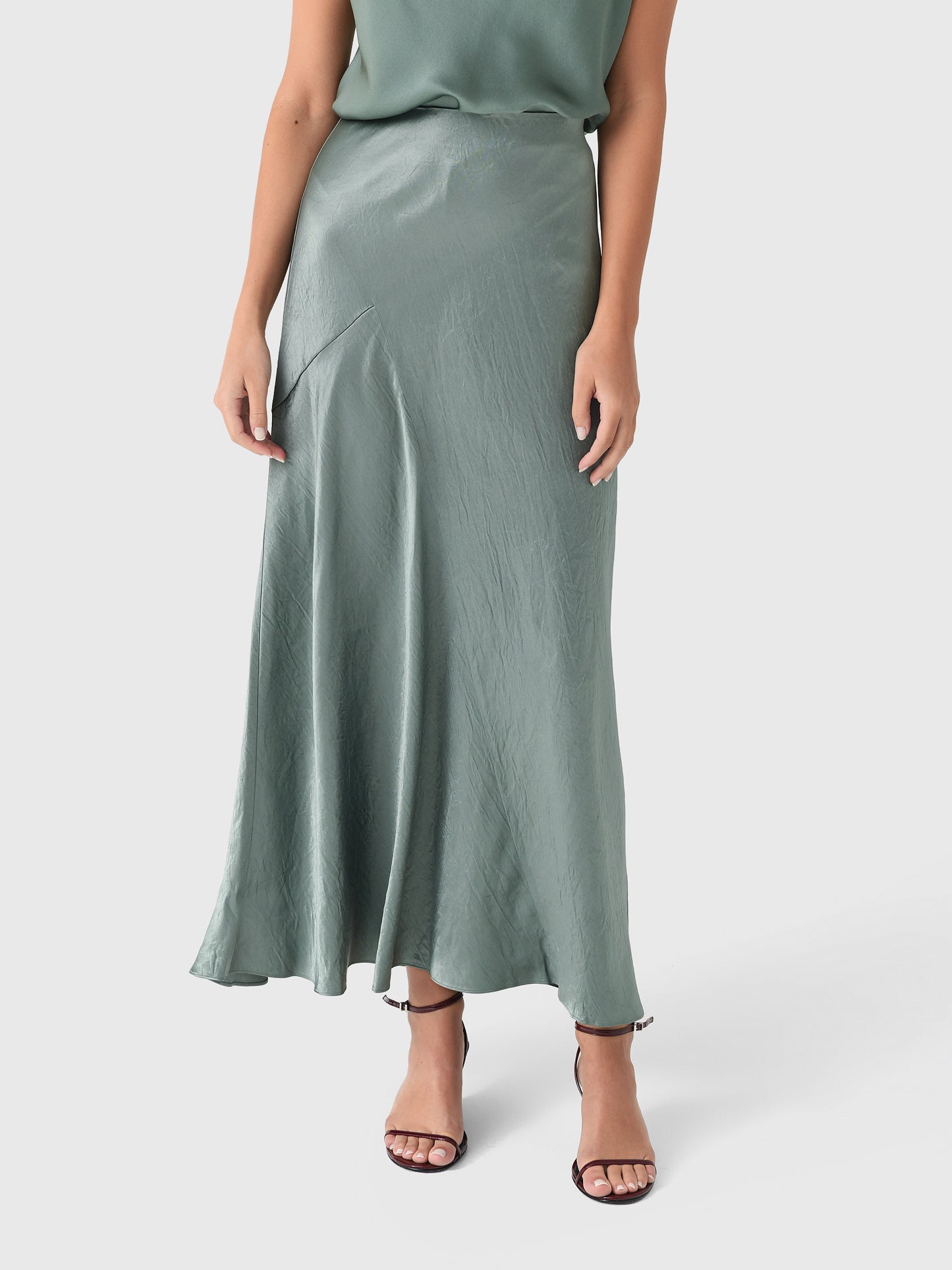 Vince Women's Paneled Satin Bias Skirt - Saint Bernard