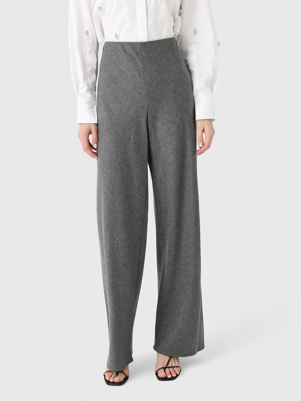 Vince Women's Italian Wool-Blend High-Waist Bias Pant - Saint Bernard