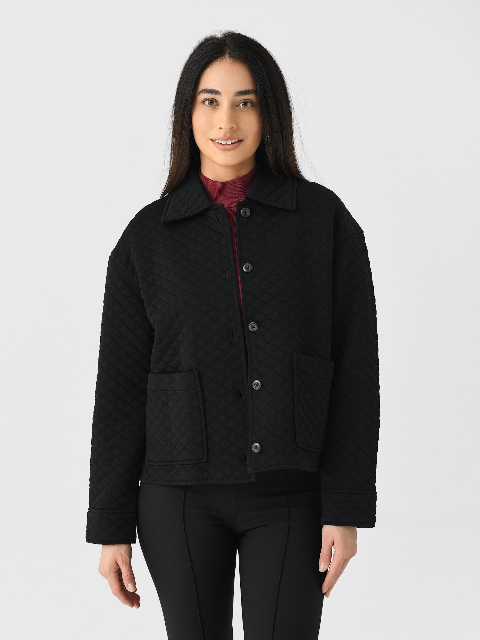 Vince Women's Quilted Collared Jacket - Saint Bernard
