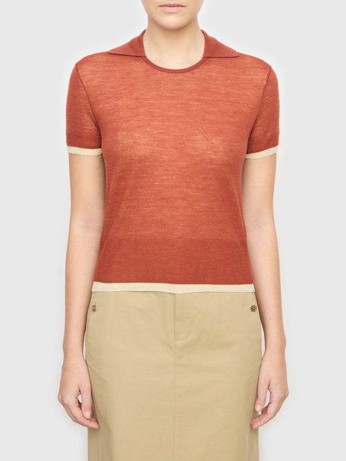 Vince Women's Double Layer Polo Sweater
