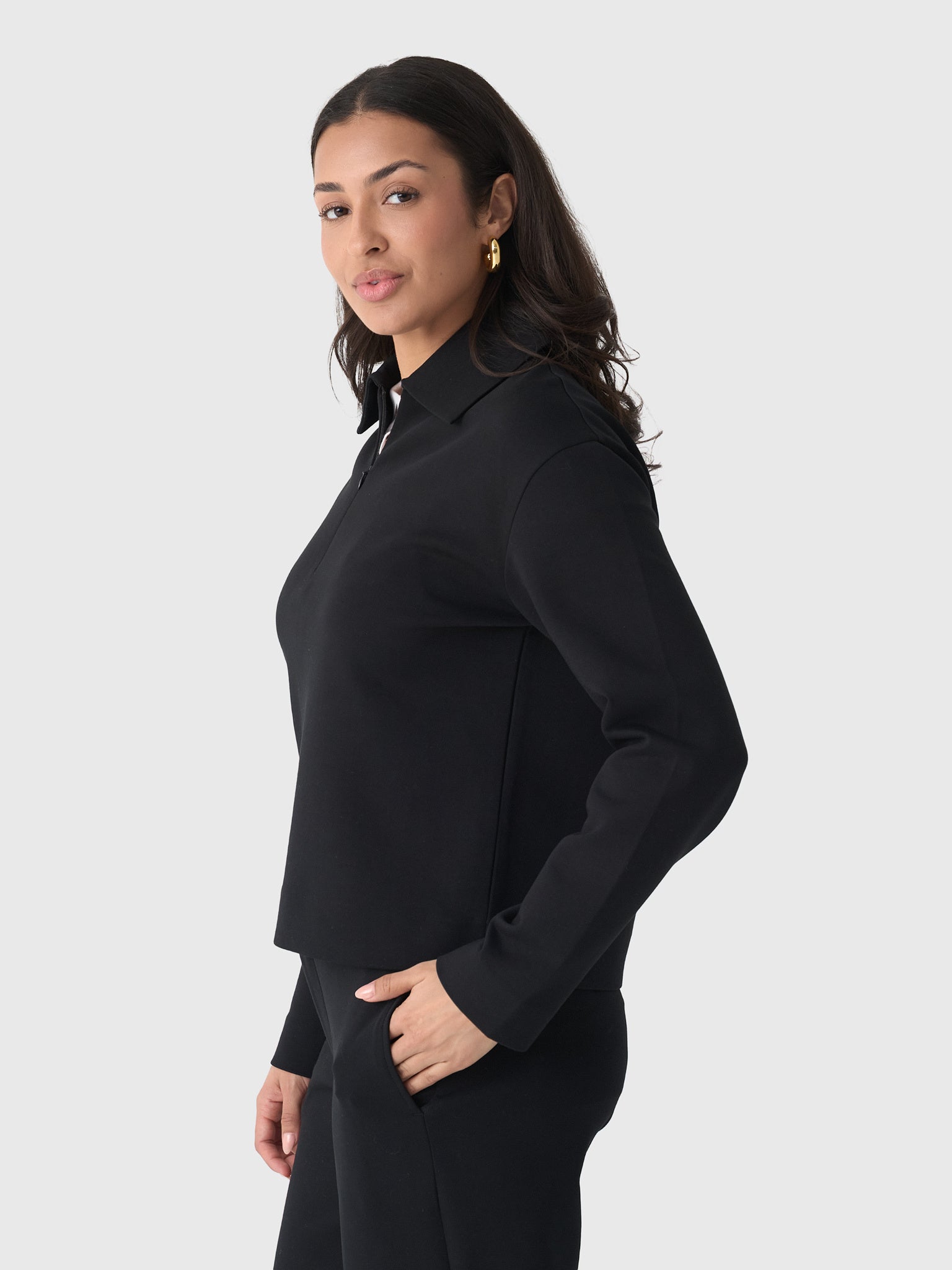 Vince Women's Cotton-Blend Half-Zip Pullover - Saint Bernard