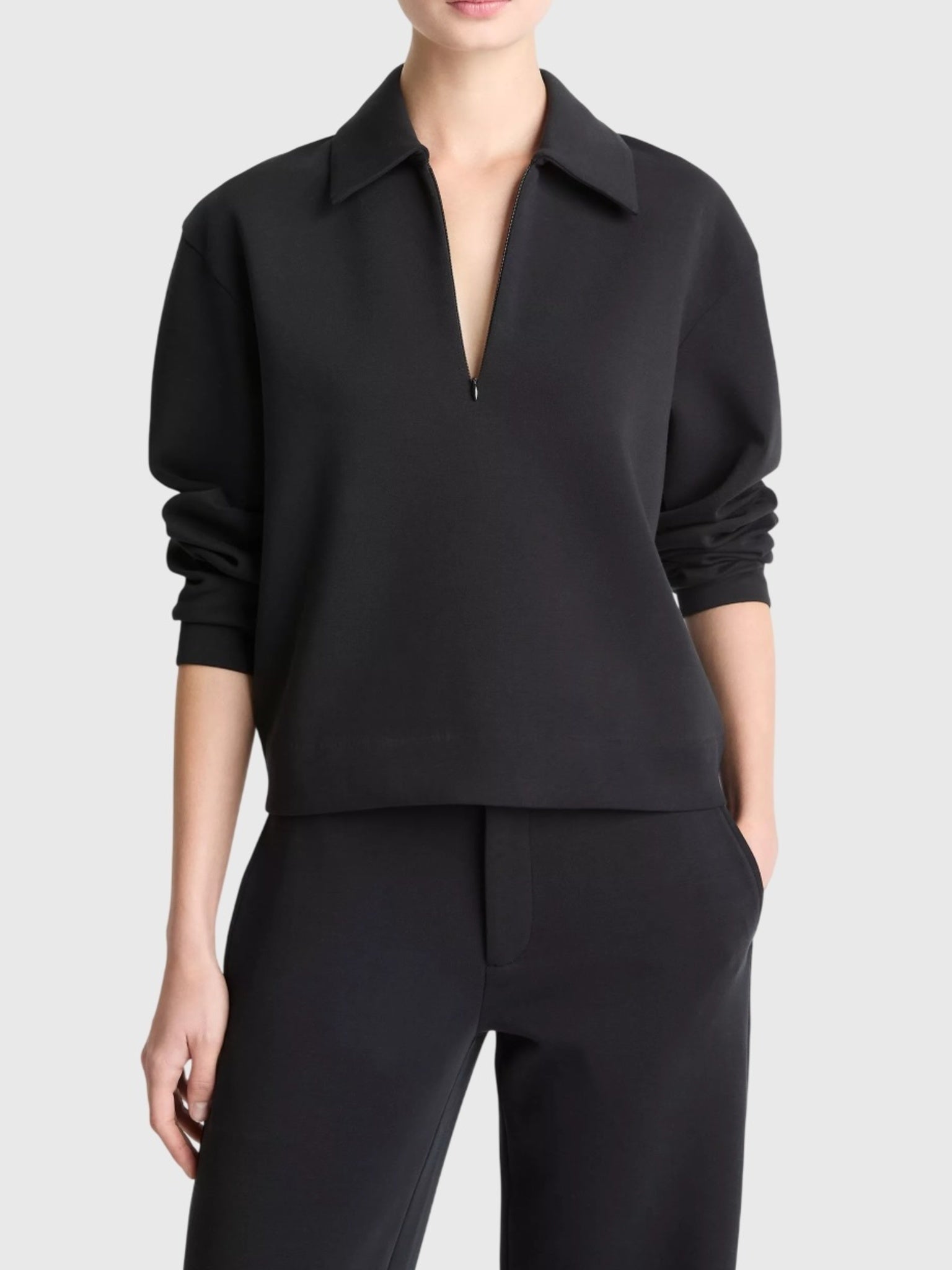 Vince Women's Cotton-Blend Half-Zip Pullover - Saint Bernard