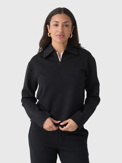 Vince Women's Cotton-Blend Half-Zip Pullover - Saint Bernard