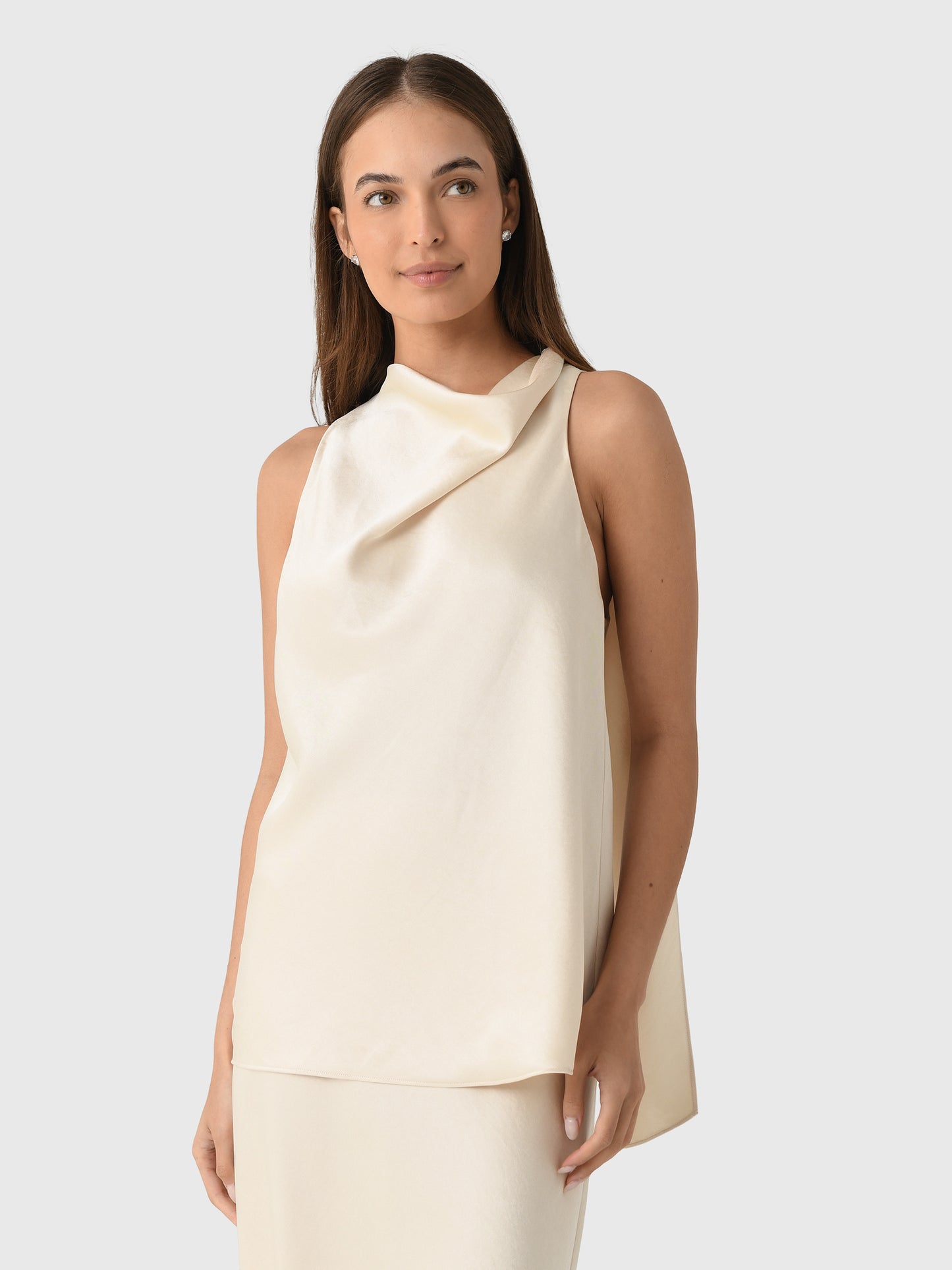 Vince Women's Satin Scarf Top