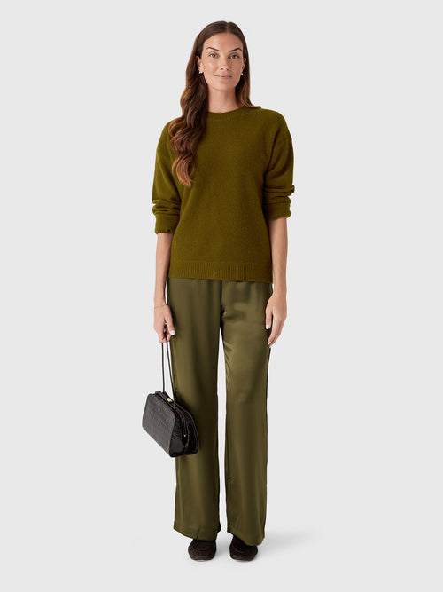 Vince Women's Plush Cashmere Crew Neck Sweater - Saint Bernard