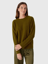 Vince Women's Plush Cashmere Crew Neck Sweater - Saint Bernard