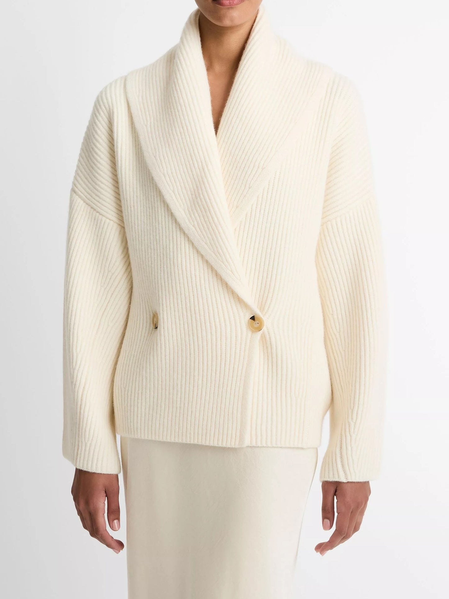 Vince Women's Wool-Blend Draped Sweater Coat