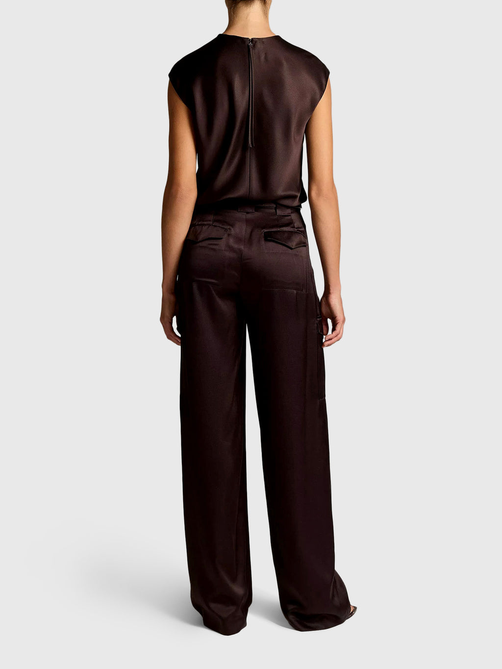 Vince Women's Satin High-Waist Utility Trouser - Saint Bernard