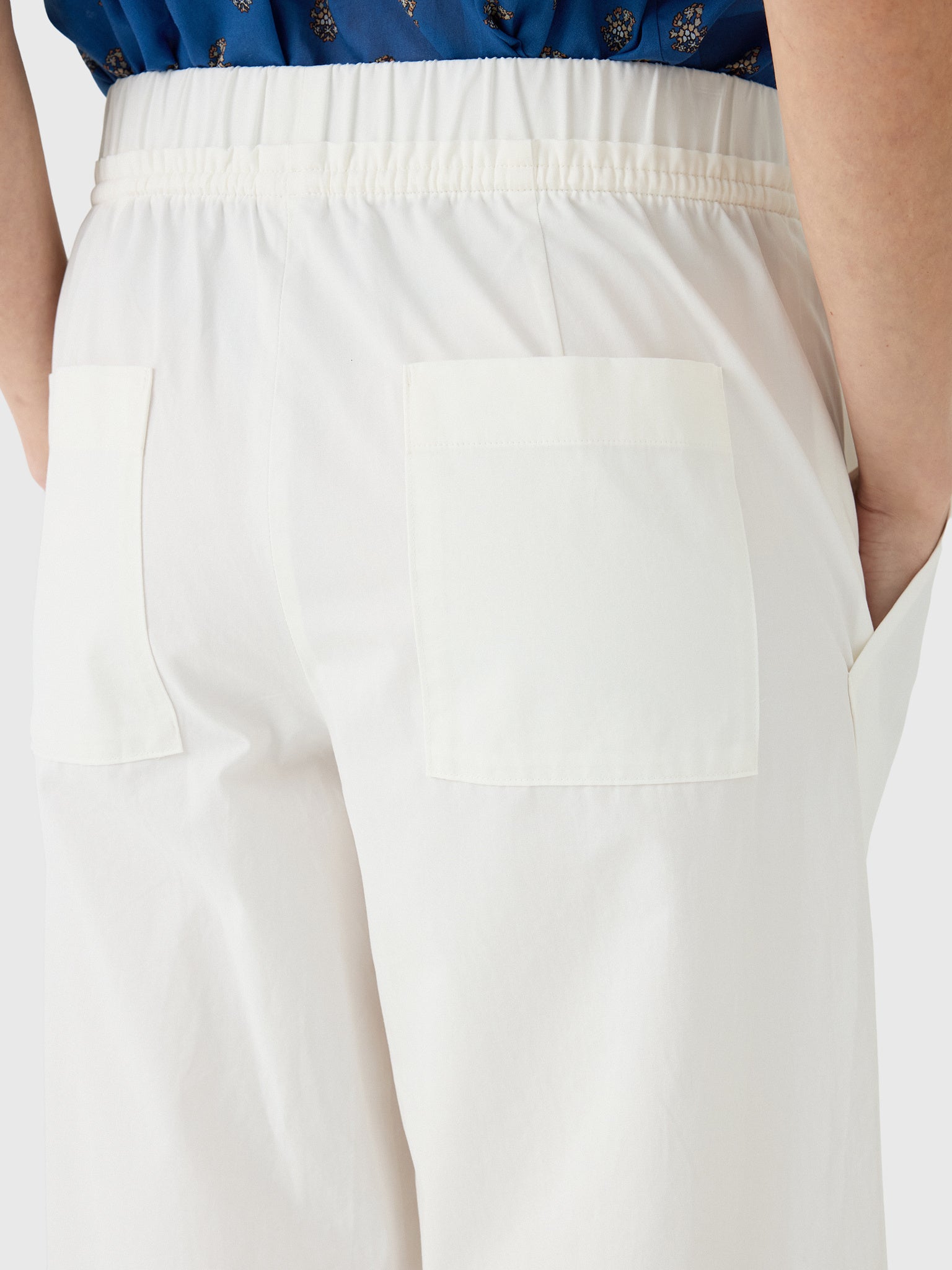 Vince Women's Cotton Double-Waist Drawstring Pant - Saint Bernard