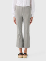 Vince Women's Niki Gingham Mid-Rise Crop Flare Pant - Saint Bernard