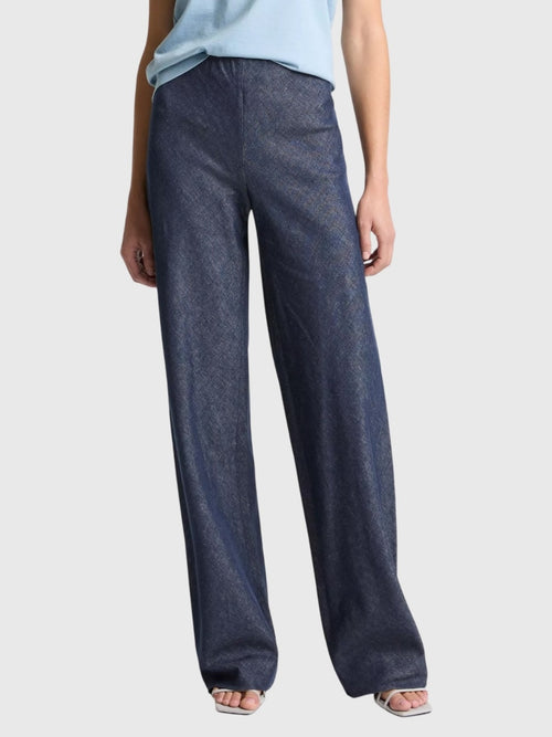 Vince Women's Colette High-Rise Cotton-Linen Chambray Bias Pant