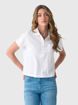 Vince Women's Short Sleeve Pocket Polo - Saint Bernard