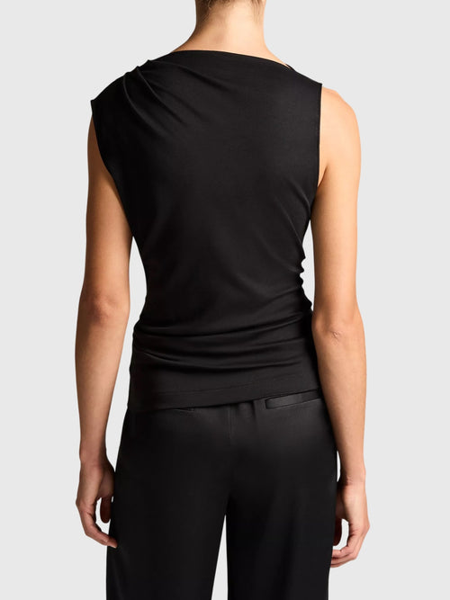 Vince Women's Pima Cotton Draped Sleeveless Top