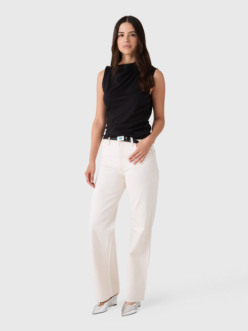 Vince Women's Pima Cotton Draped Sleeveless Top