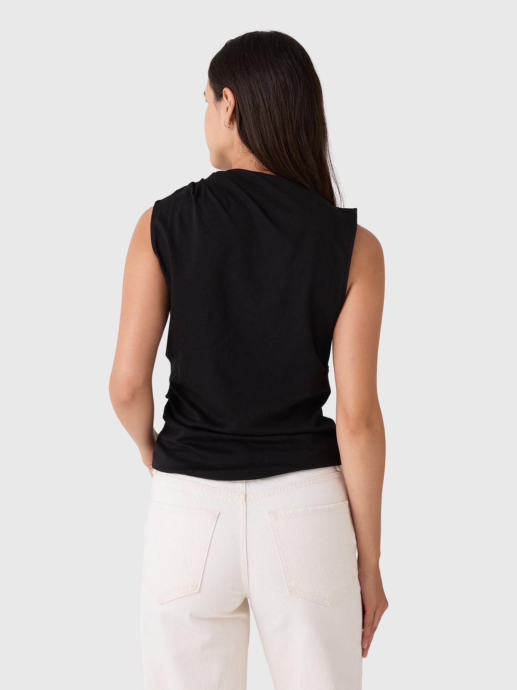 Vince Women's Pima Cotton Draped Sleeveless Top - Saint Bernard