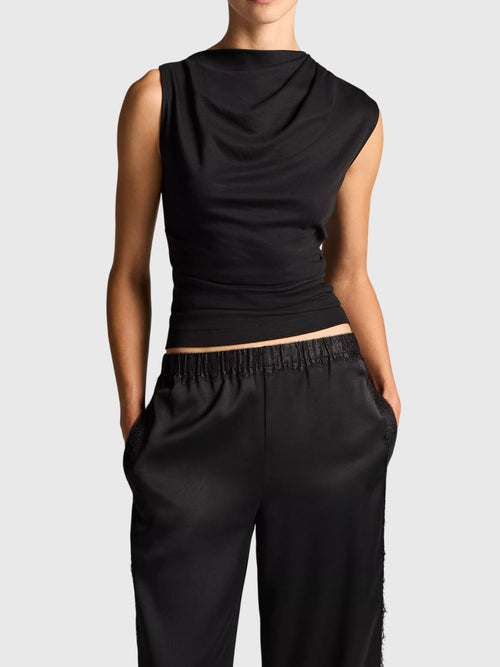 Vince Women's Pima Cotton Draped Sleeveless Top