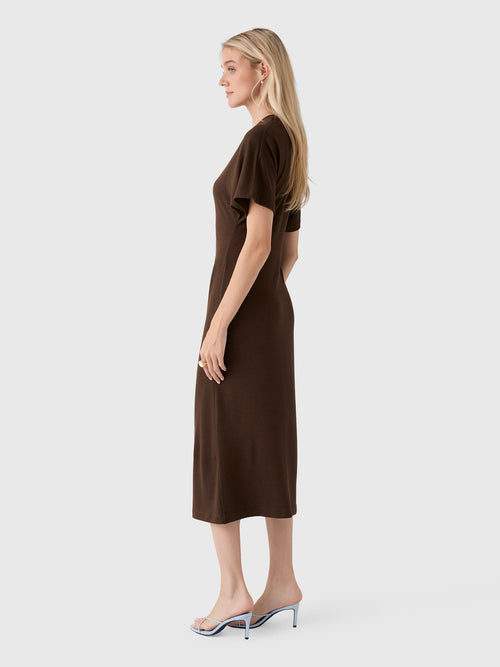 cap sleeve matte jersey ruched side dress Cap-Sleeve Matte Jersey Ruched Side Dress