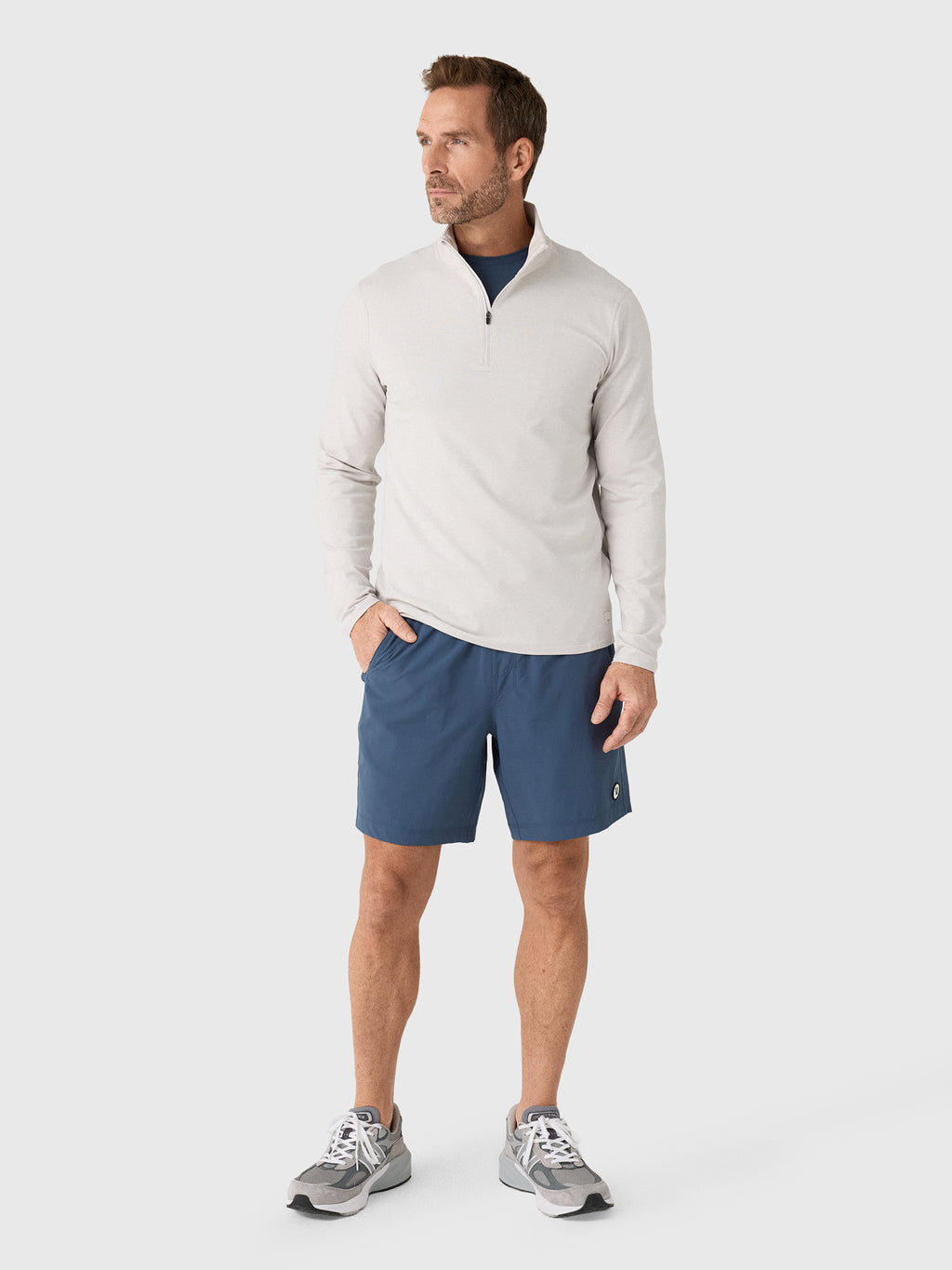 Vuori Men's Ponto Half Zip Mock Neck Pullover - Saint Bernard