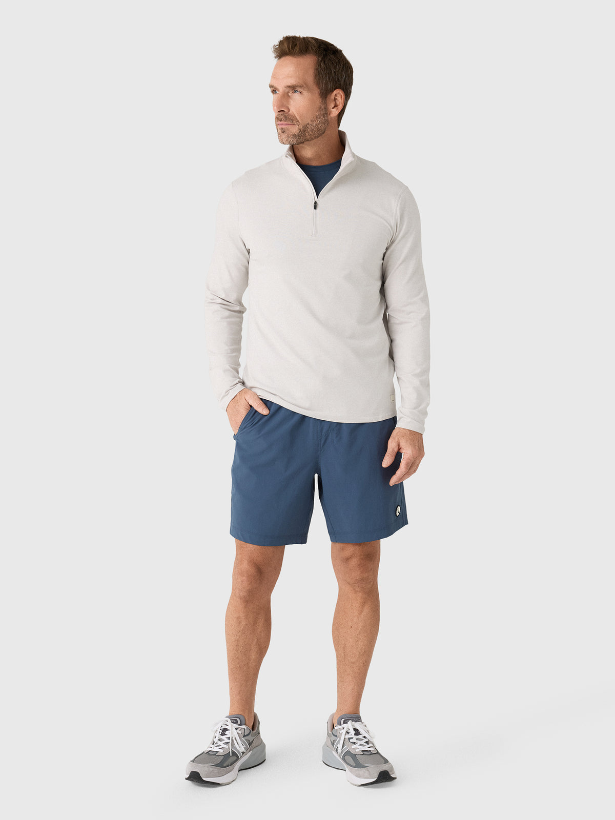 Vuori Men's Ponto Half Zip Mock Neck Pullover - Saint Bernard