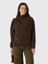 Vince Women's Fringed Draped-Shawl Wool-Cashmere Sweater - Saint Bernard