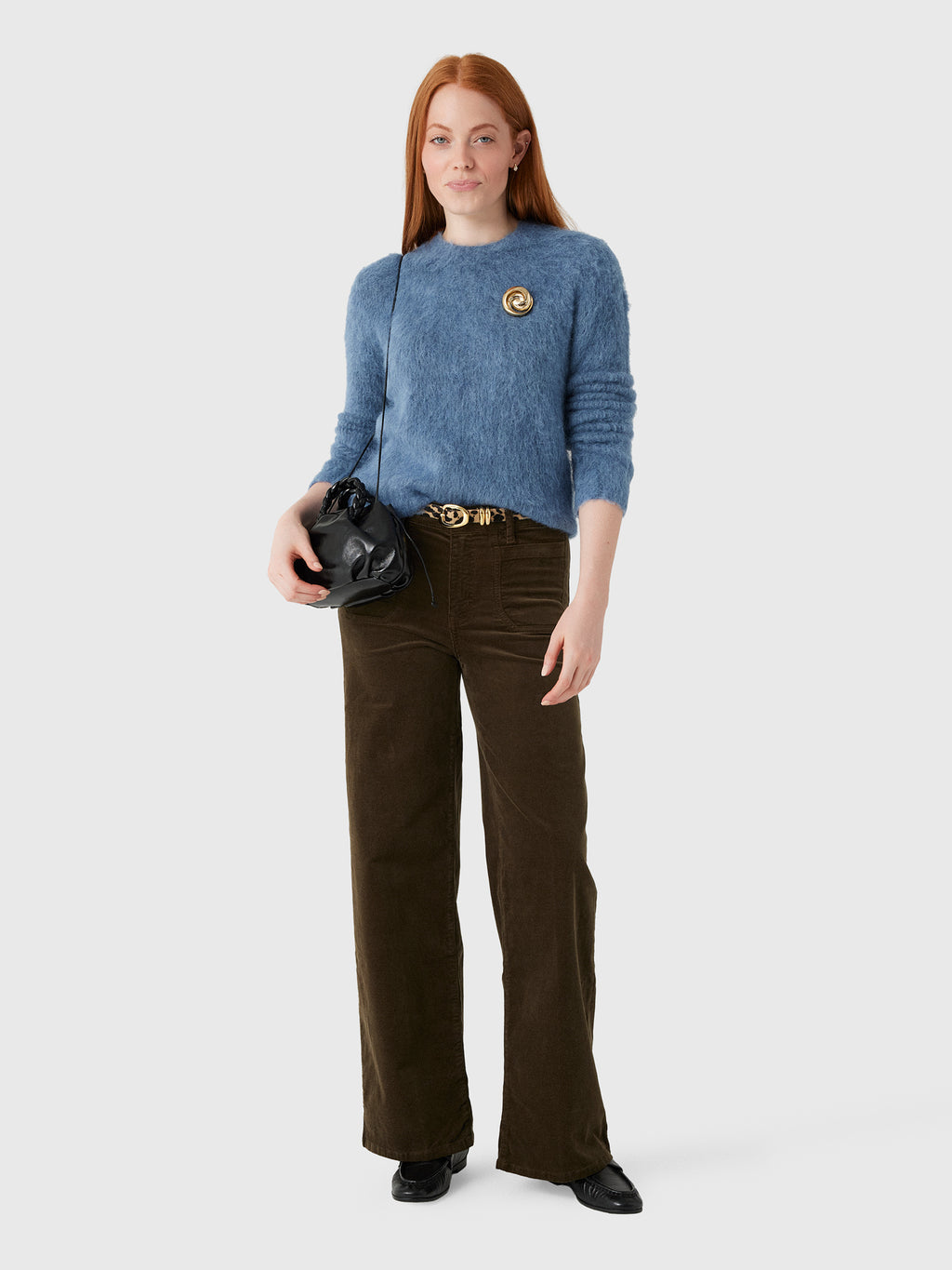 Vince Women's Brushed Crew Neck Sweater - Saint Bernard