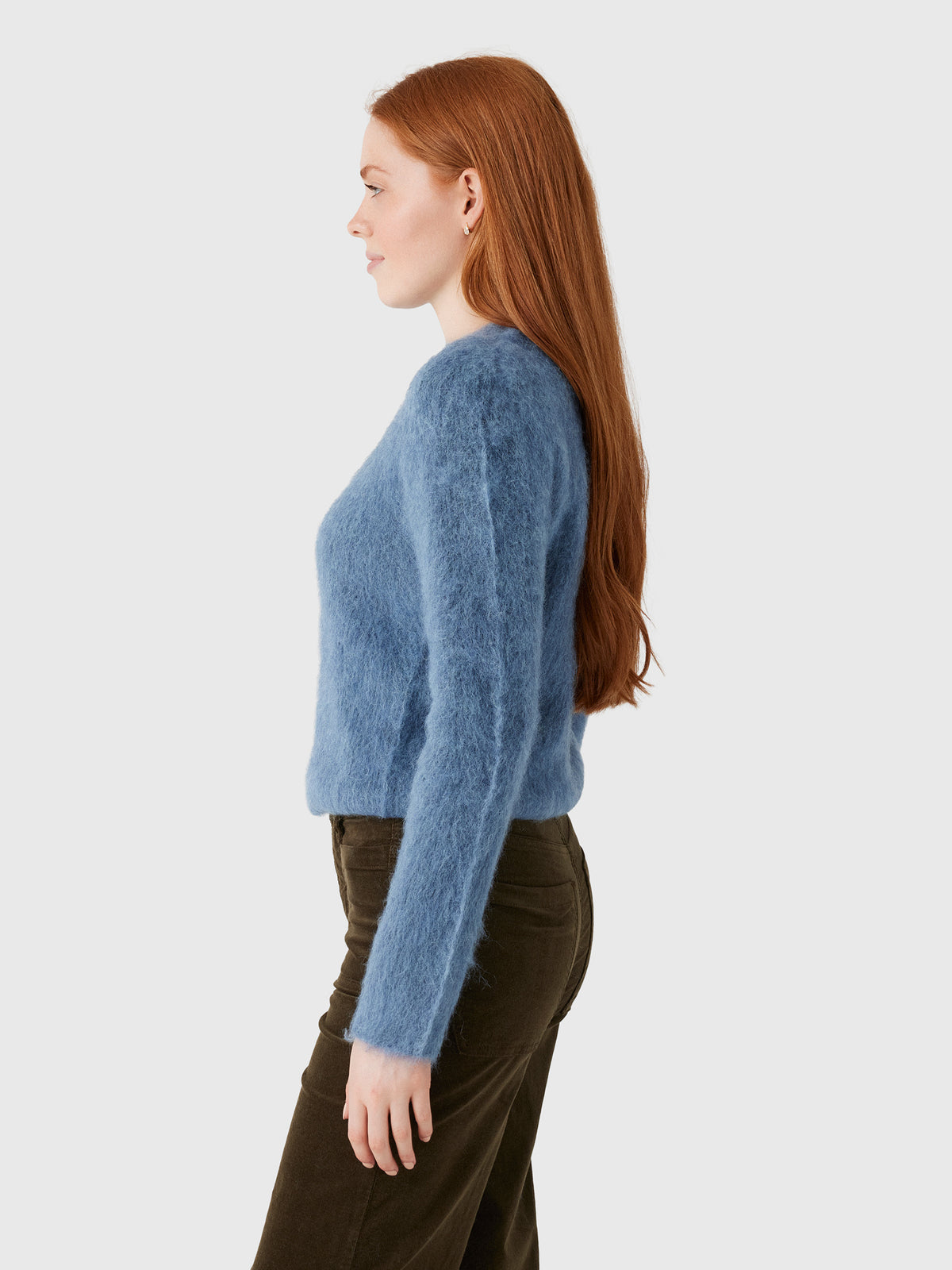 Vince Women's Brushed Crew Neck Sweater - Saint Bernard