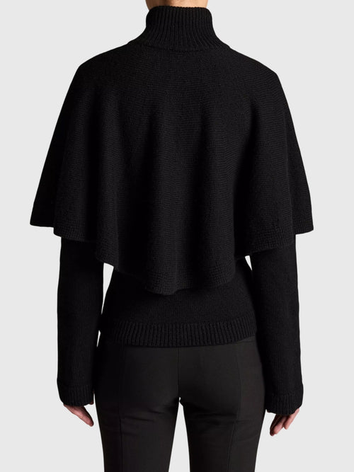 Vince Women's Wool-Blend Turtleneck Cape Cardigan - Saint Bernard