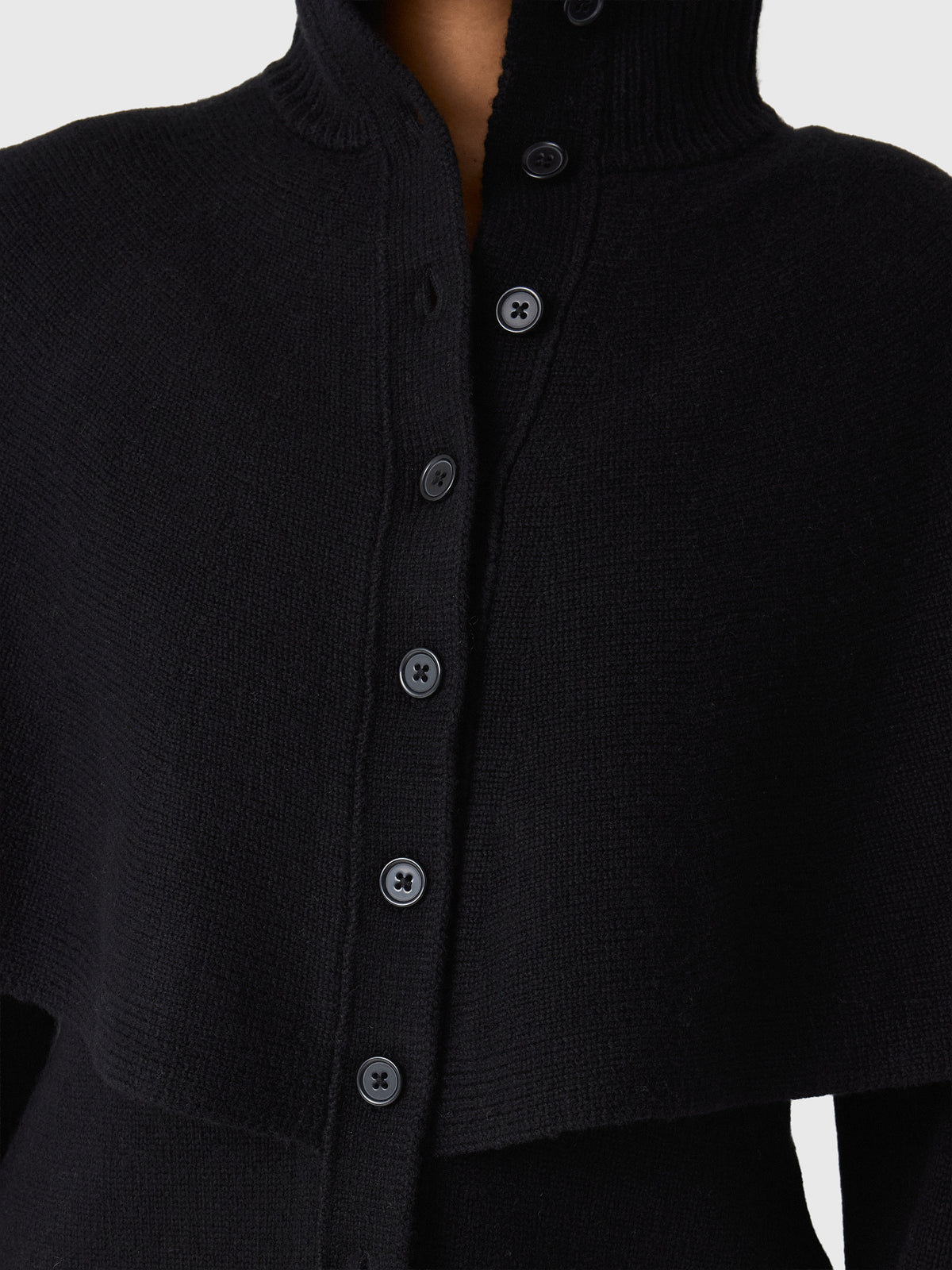 Vince Women's Wool-Blend Turtleneck Cape Cardigan - Saint Bernard