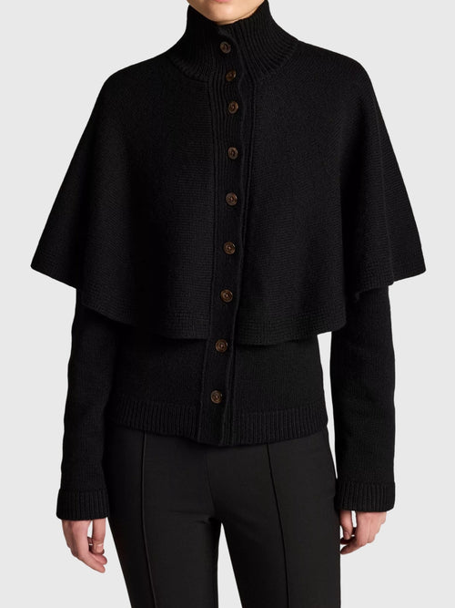 Vince Women's Wool-Blend Turtleneck Cape Cardigan - Saint Bernard