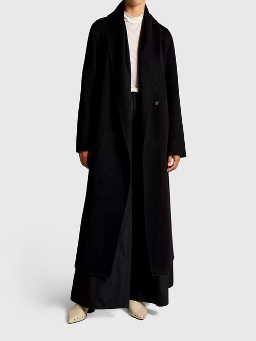 Vince Women's Wool-Cashmere Shawl-Collar Long Coat