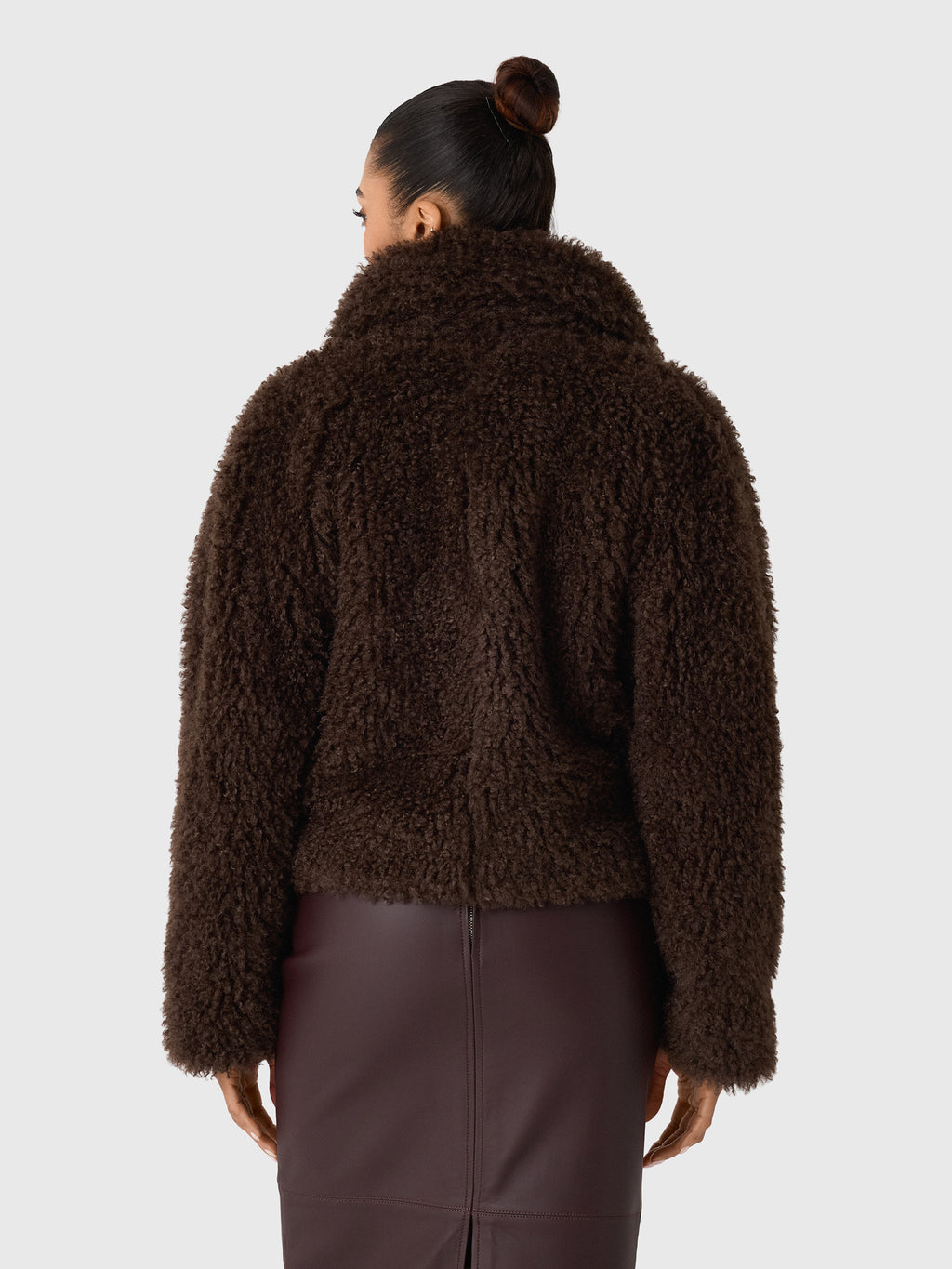 Vince Women's Faux-Fur Cropped Jacket - Saint Bernard