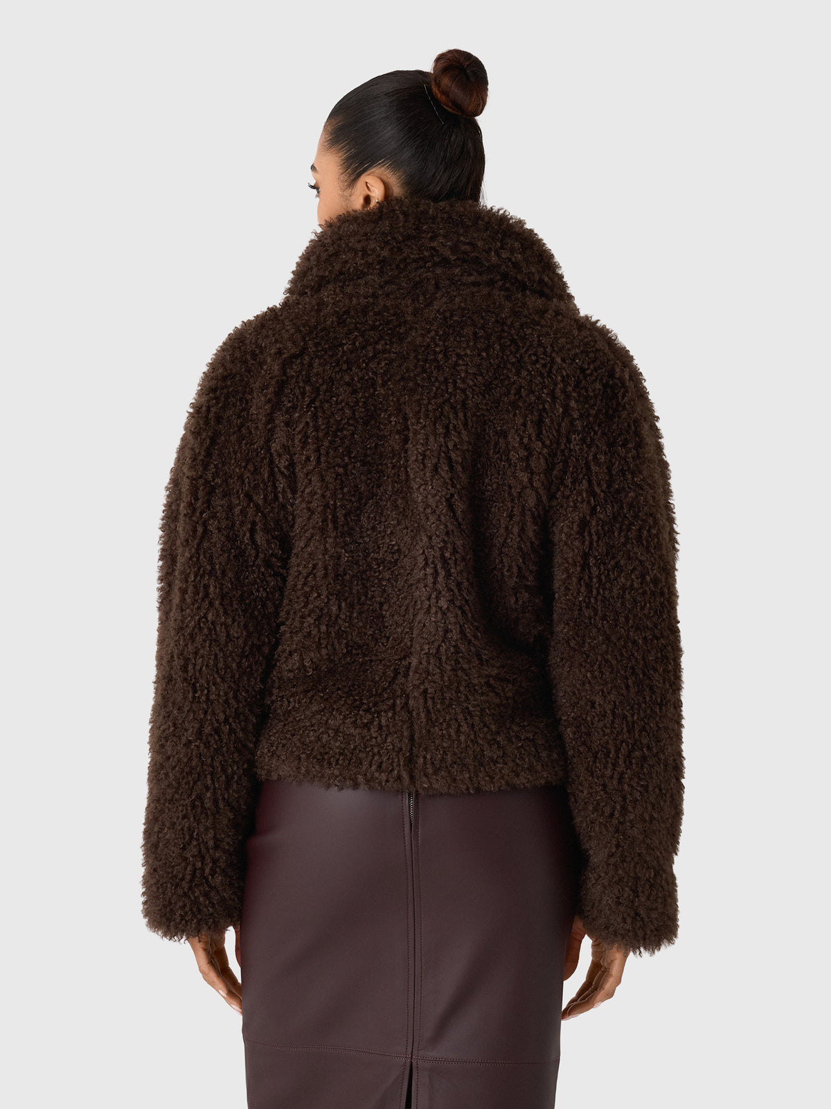 Vince Women's Faux-Fur Cropped Jacket - Saint Bernard