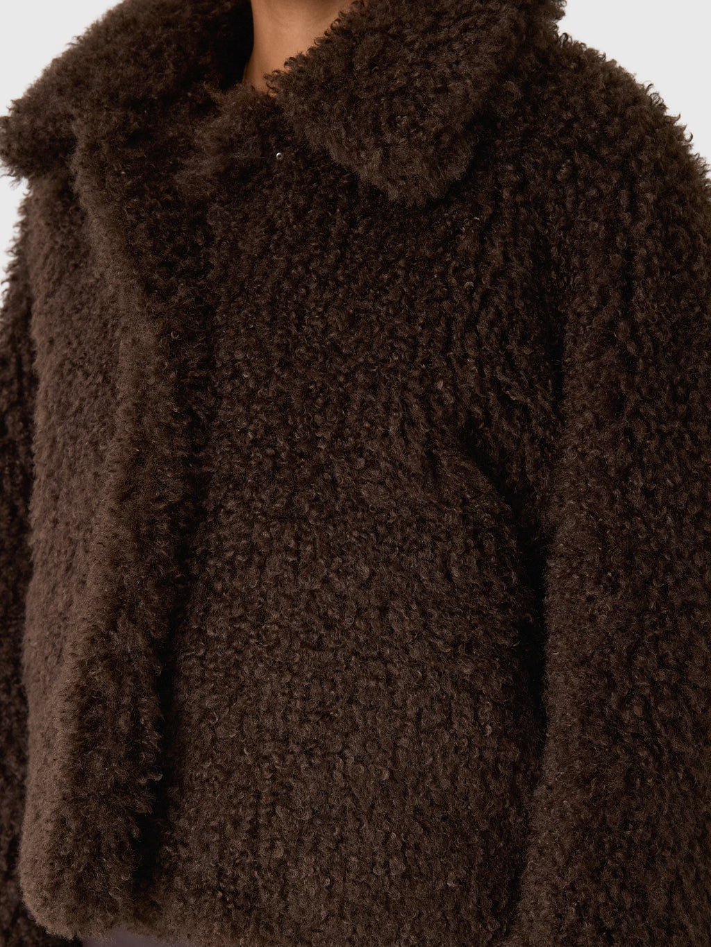 Vince Women's Faux-Fur Cropped Jacket - Saint Bernard