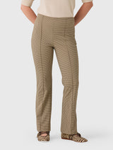 Vince Women's Niki Plaid Mid-Rise Crop Flare Pant - Saint Bernard