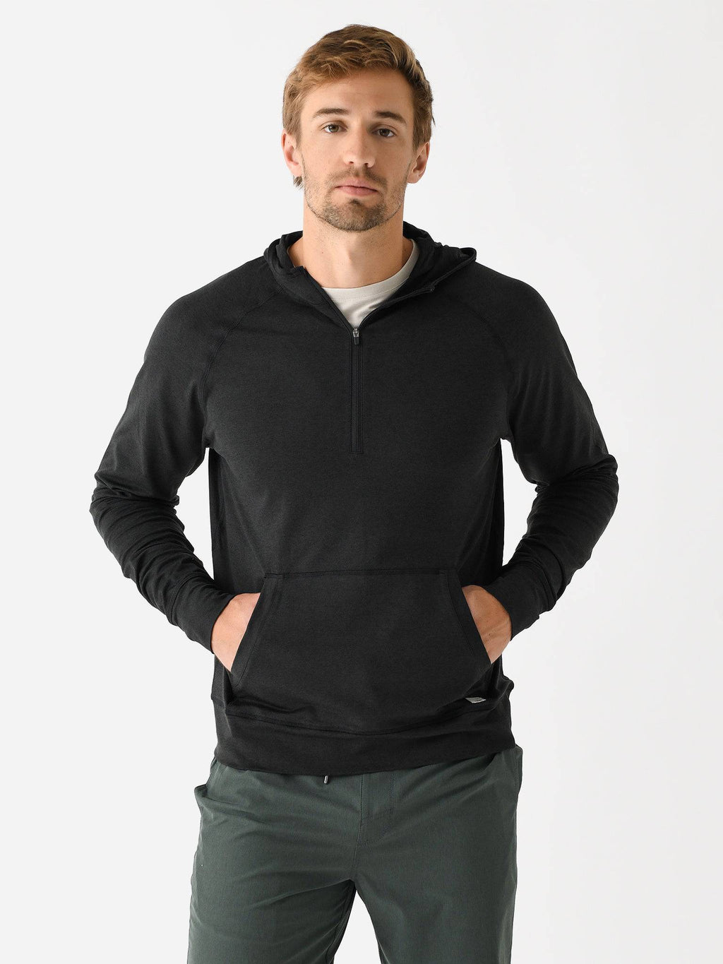 Vuori Men's Ponto Performance Half-Zip Hoodie - Saint Bernard