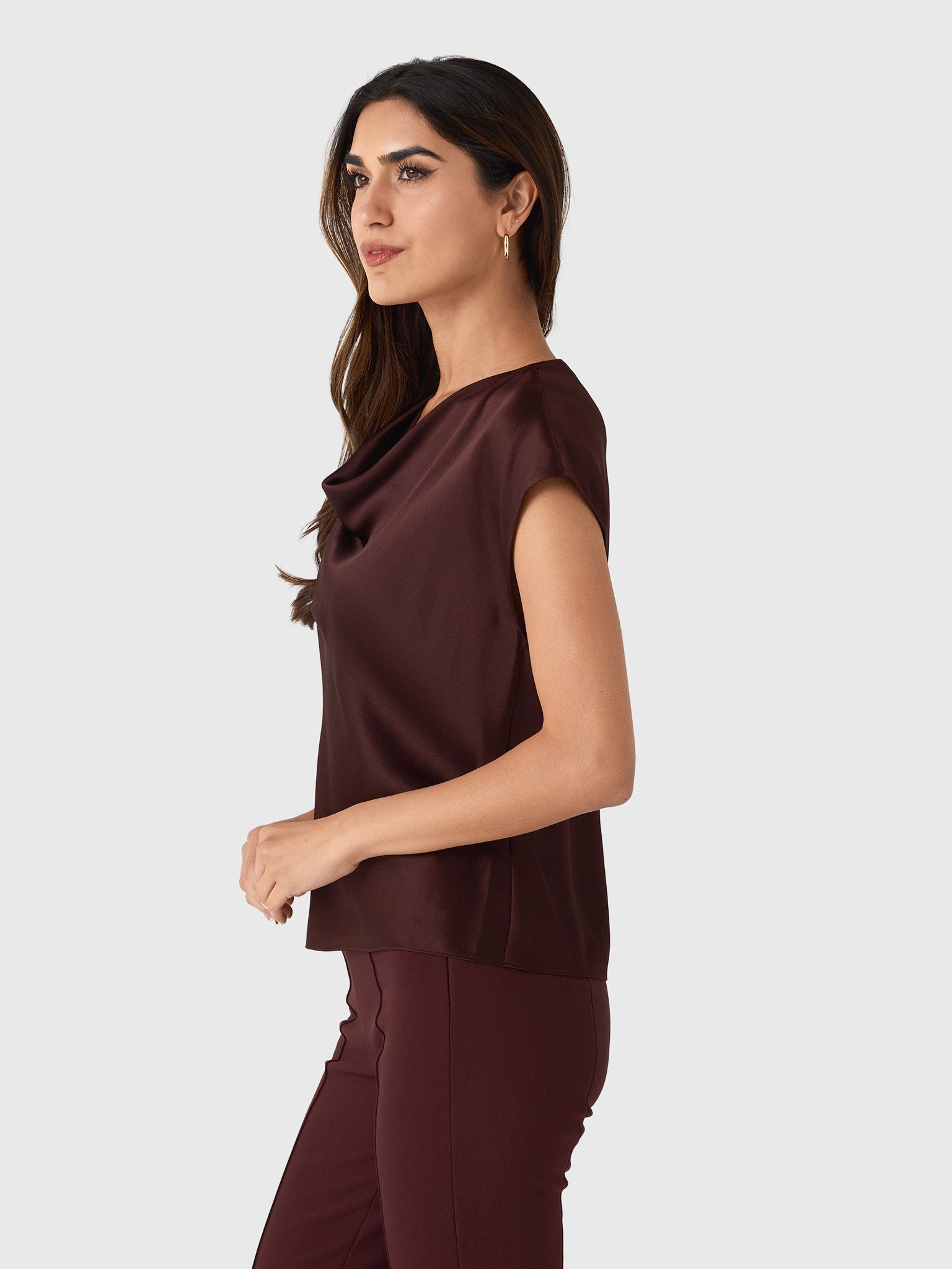 Vince Women's Silk Cowl-Neck Blouse - Saint Bernard