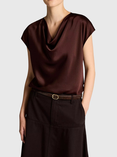Vince Women's Silk Cowl-Neck Blouse