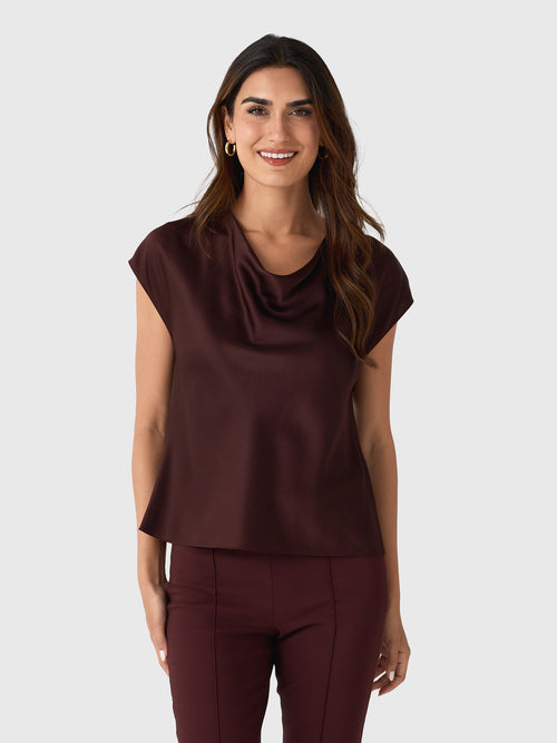Vince Women's Silk Cowl-Neck Blouse