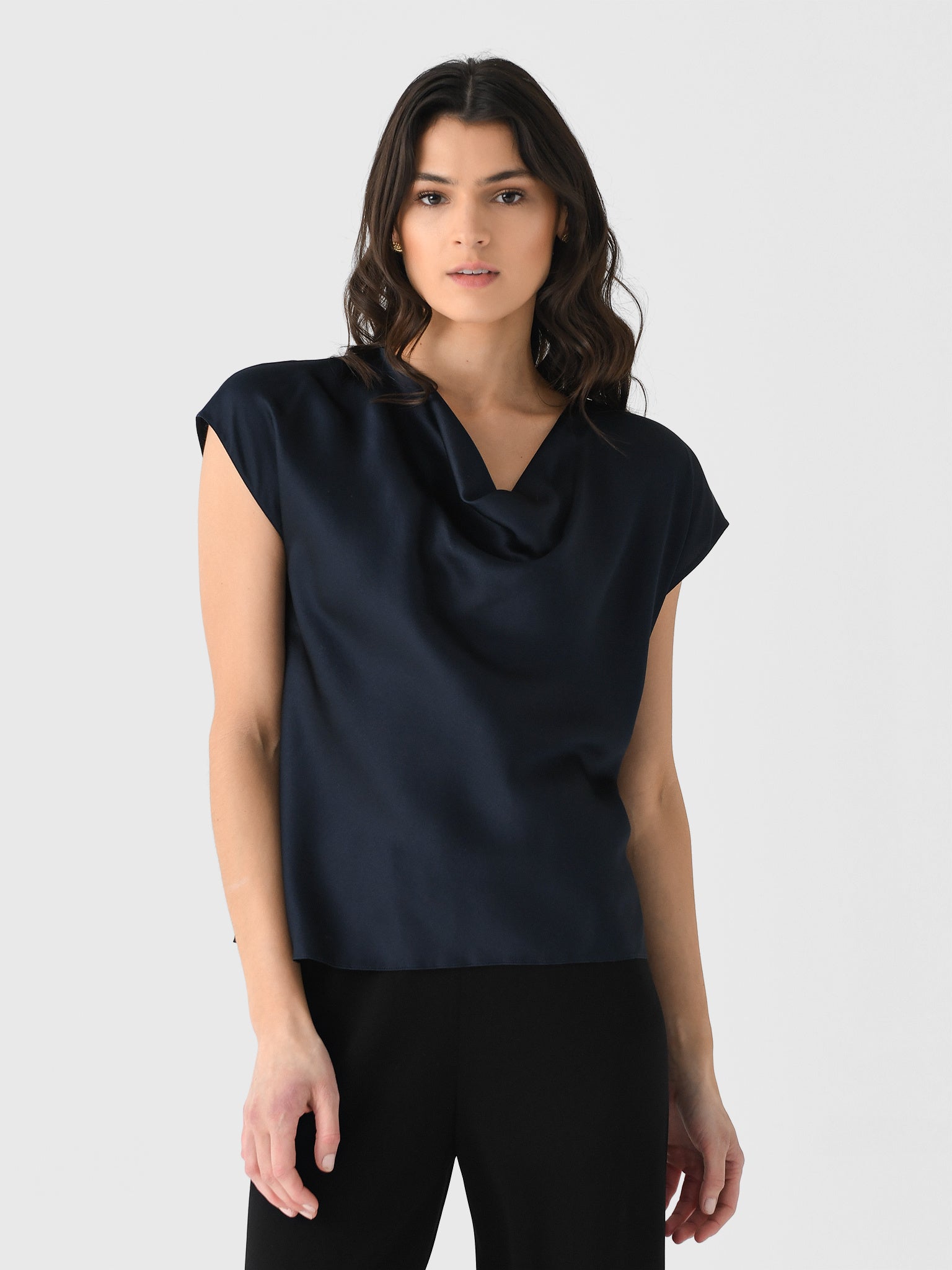 Vince Women's Silk Cowl-Neck Blouse - Saint Bernard