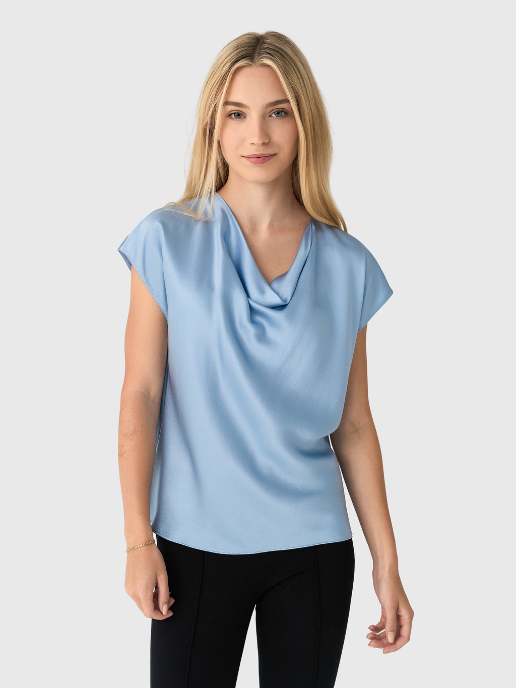 Vince Women's Silk Cowl-Neck Blouse - Saint Bernard