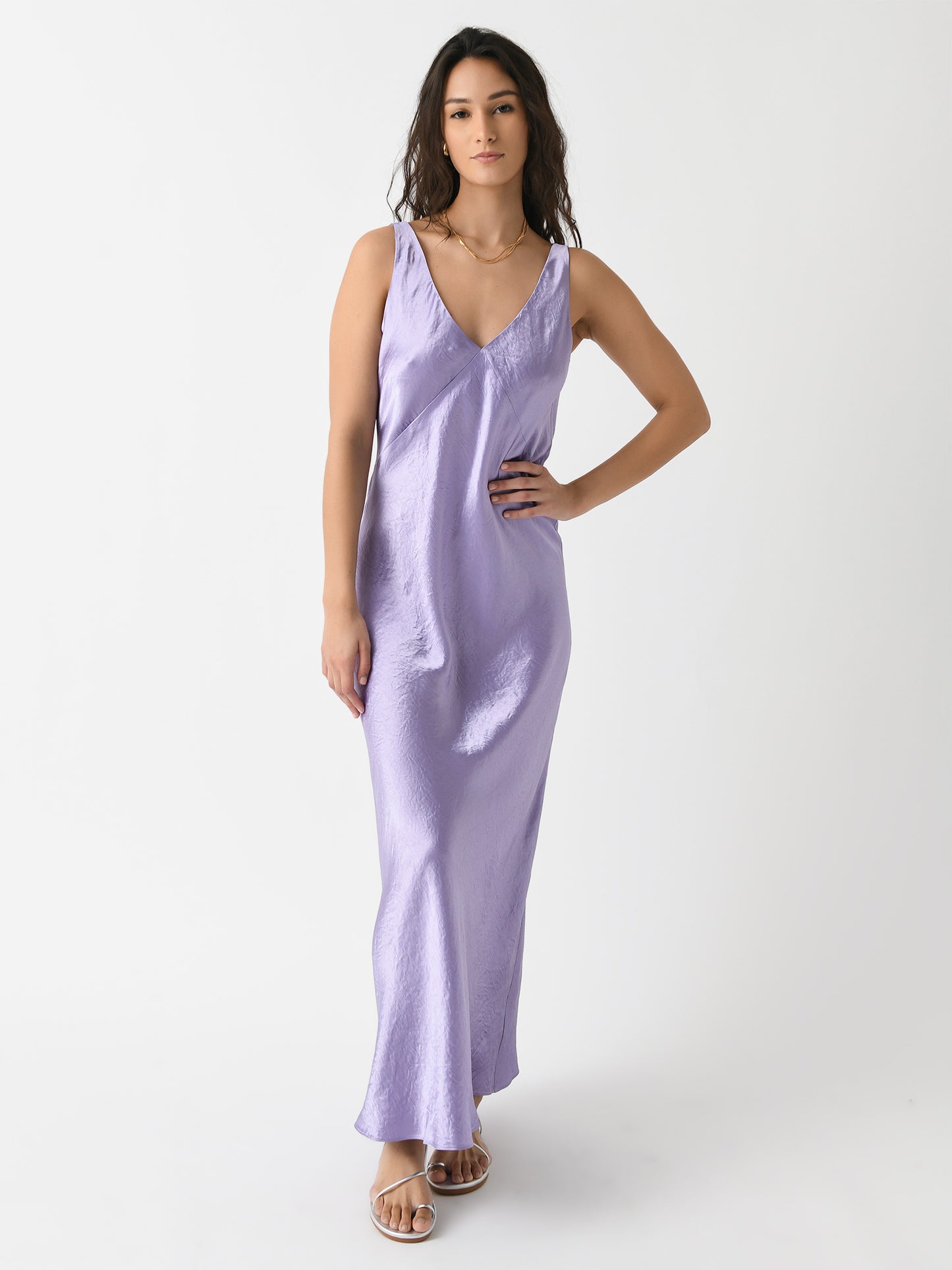 Vince Women's V-Neck Maxi Slip Dress - Saint Bernard