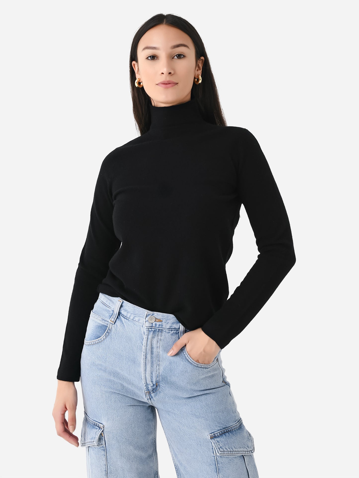 Vince Women's Wool Blend Slim Turtleneck Sweater