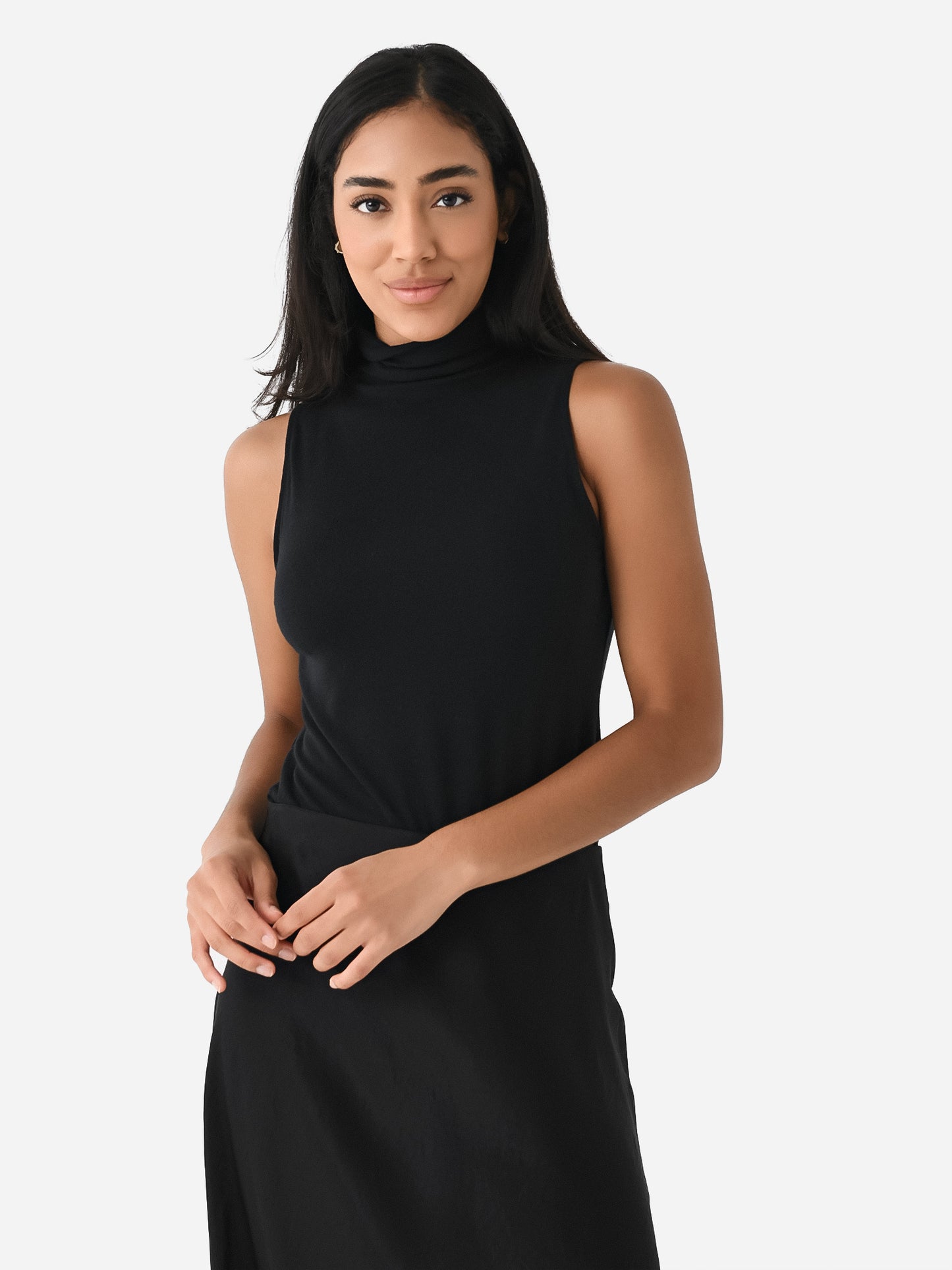 Vince Women's Sleeveless Turtleneck Top - Saint Bernard