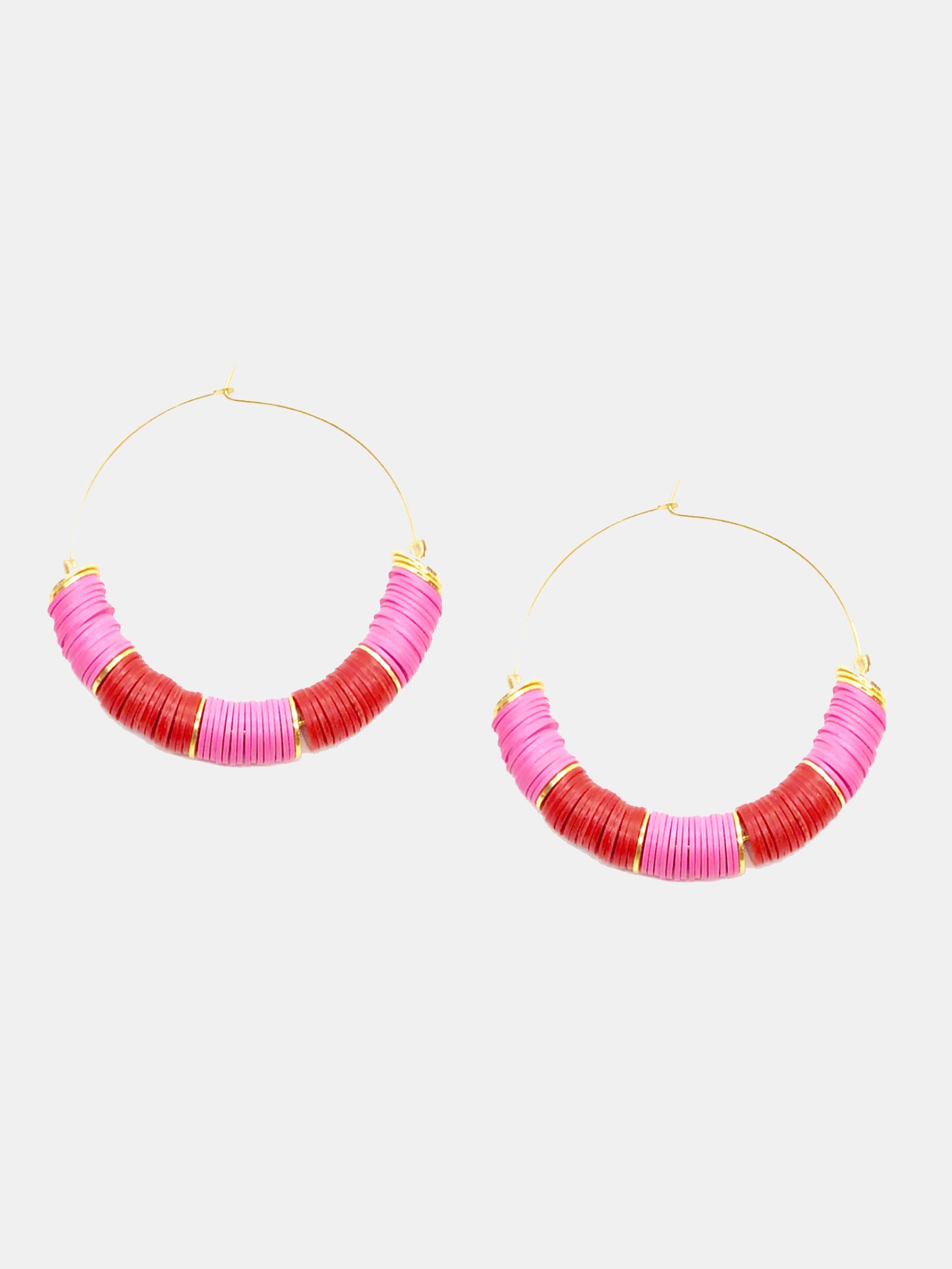 Accessory Concierge Valentina Colorblock Disc Hoop Earring - Saint Bernard