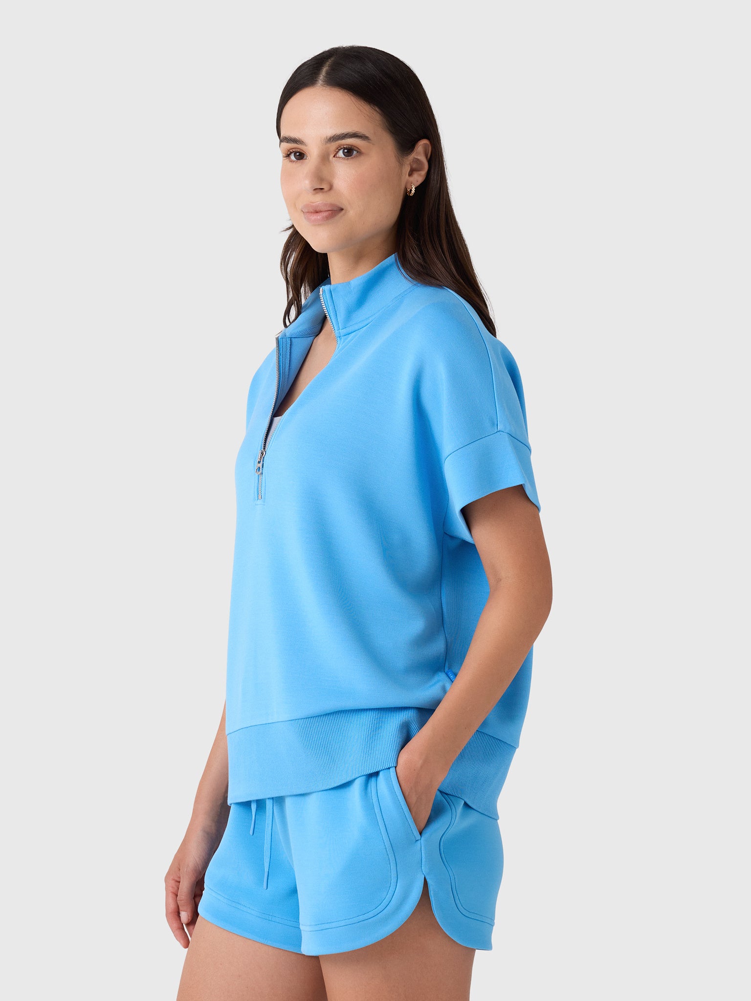 Varley Women's Ritchie Short Sleeve Sweatshirt - Saint Bernard