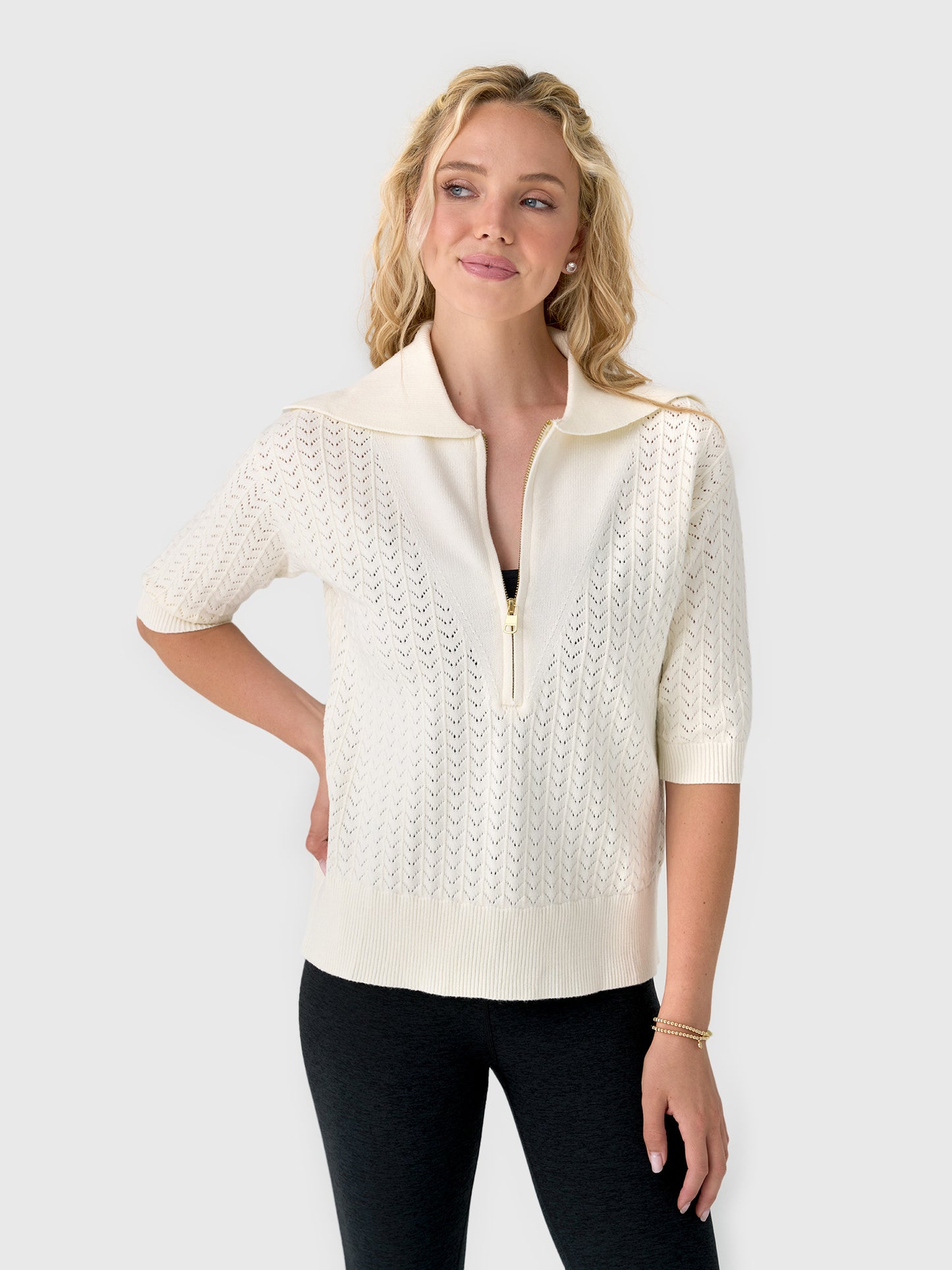 Varley Women's Arney Half-Zip Knit Polo - Saint Bernard