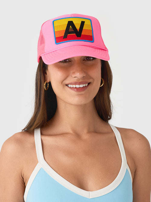 Aviator Nation Logo Rainbow Vintage Trucker Hat