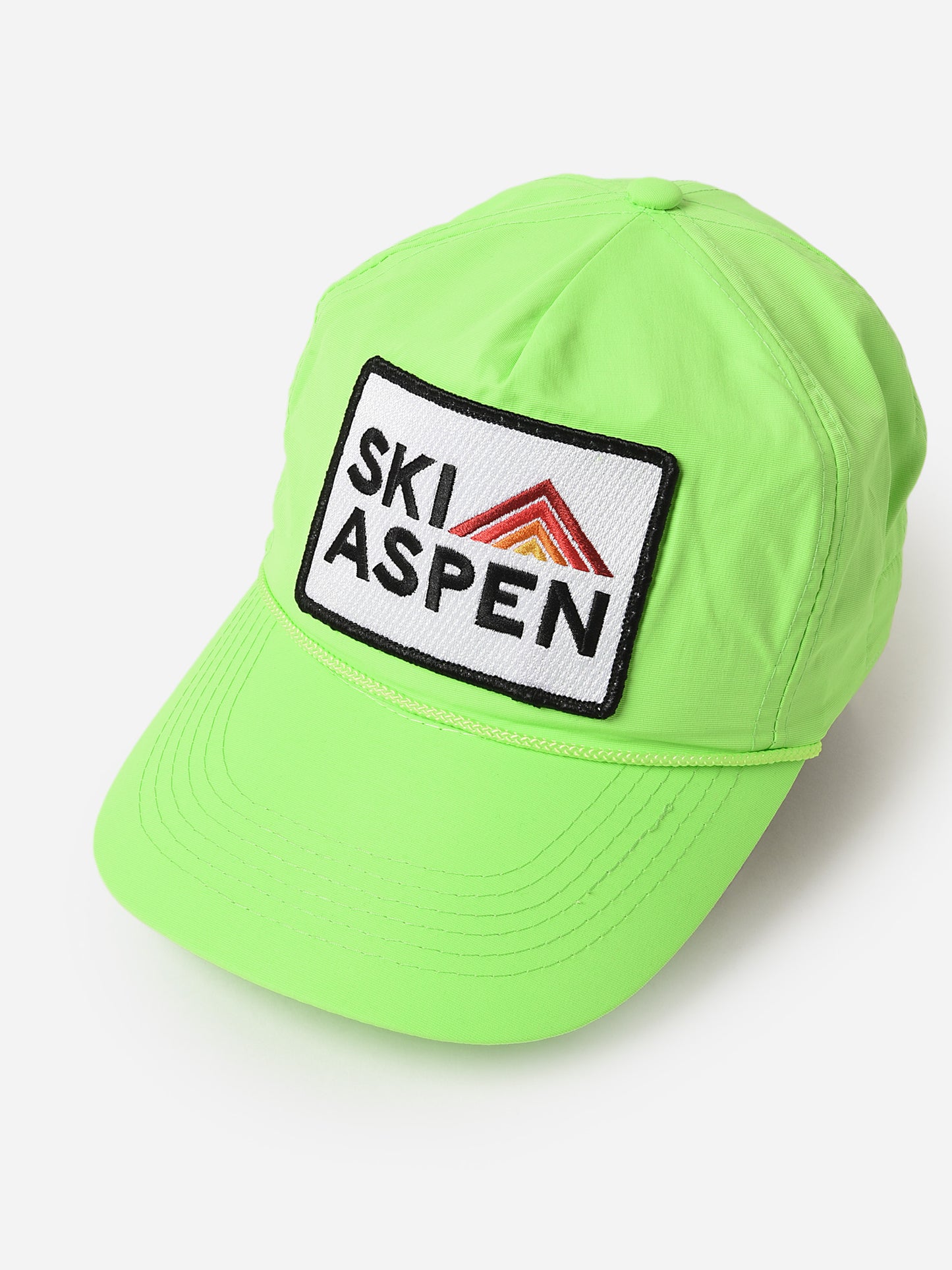 Aviator Nation Ski Aspen Vintage Trucker Hat, Neon Green, Nylon | St. Bernard