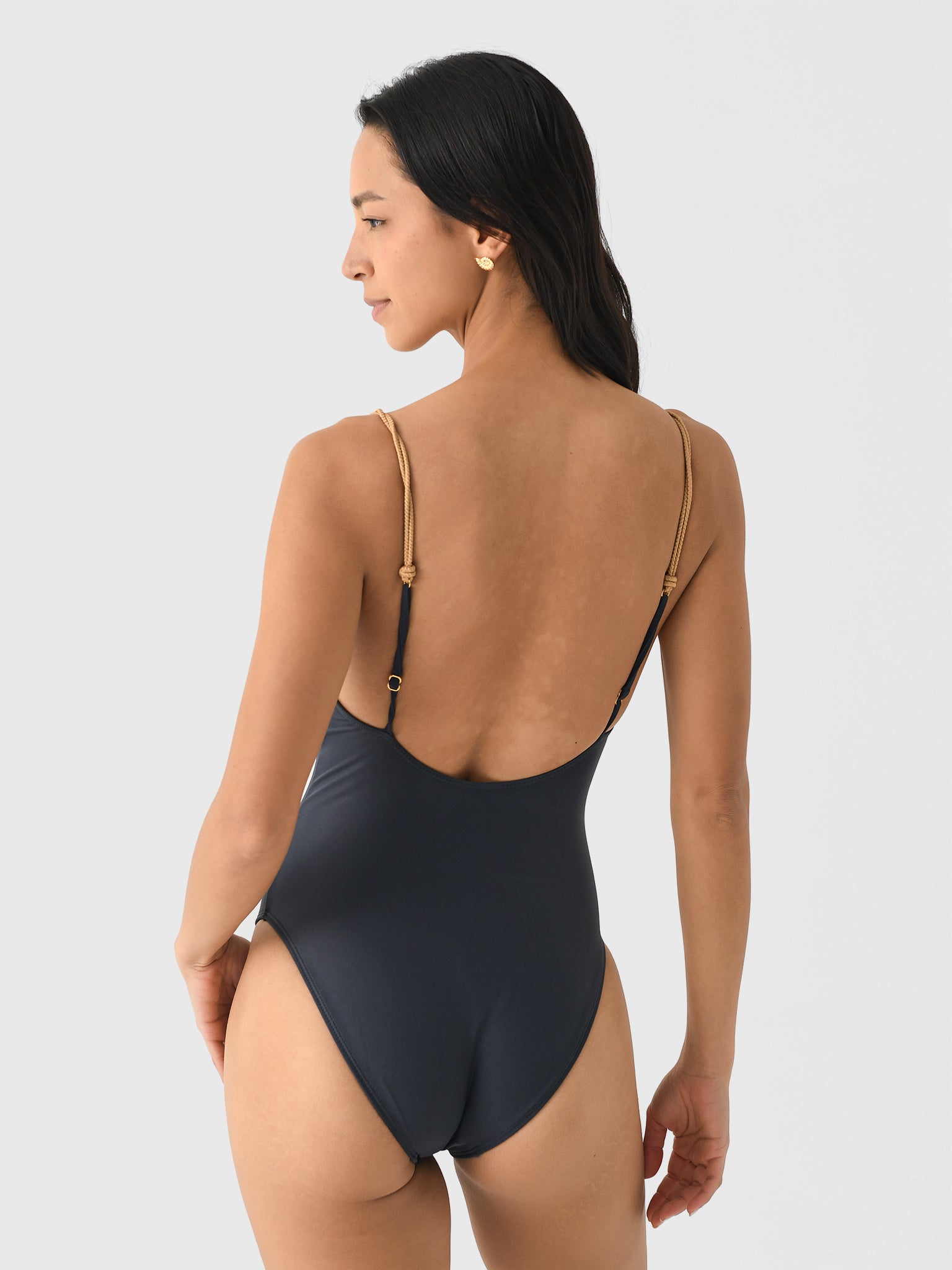 【新品未使用】Nala back open swim inner wear Alove Women Stereoscopic Pattern Bathing Suits Open Back