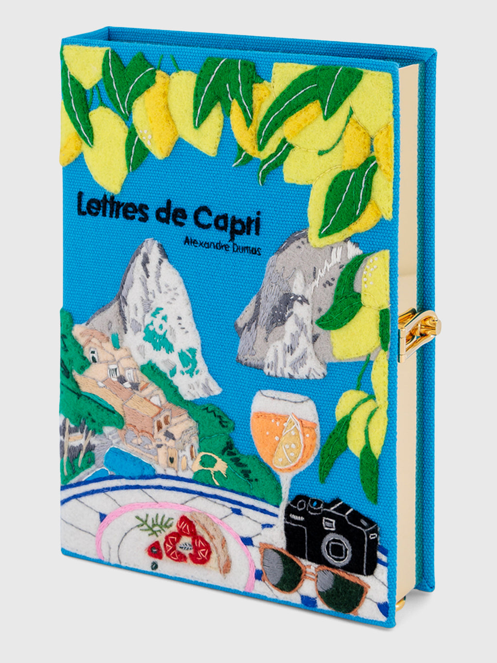 Olympia Le-Tan Lettres de Capri Book Clutch - Saint Bernard